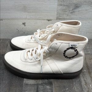 VANS x Quasi Crockett High Decon Shoe Canvas Beige Casual Men's Size 6.5